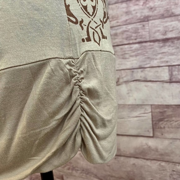 Baby Phat Tan/Gold/Studded 'Seductive Dream' Open Back Mini Halter Dress NWOT - Picture 7 of 12